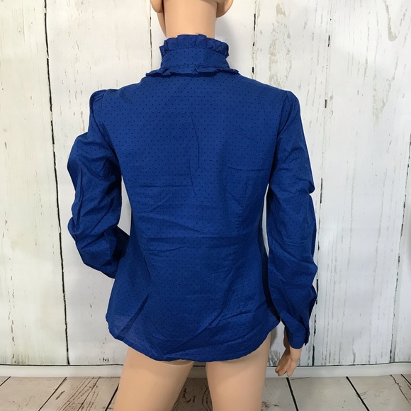 Fossil Polka Dot Button Down Blouse Size Small - Picture 2 of 8